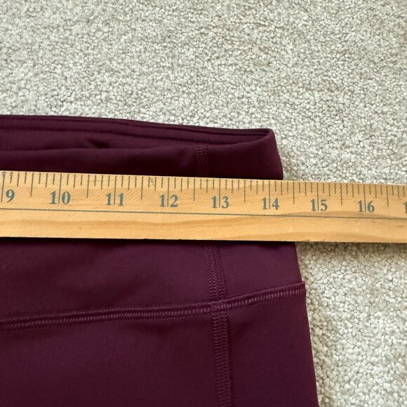Lululemon Pace‎ Rival Crop *22" Garnet W6AV0S Size 8 Maroon Yoga Workout Fitness - Picture 3 of 9